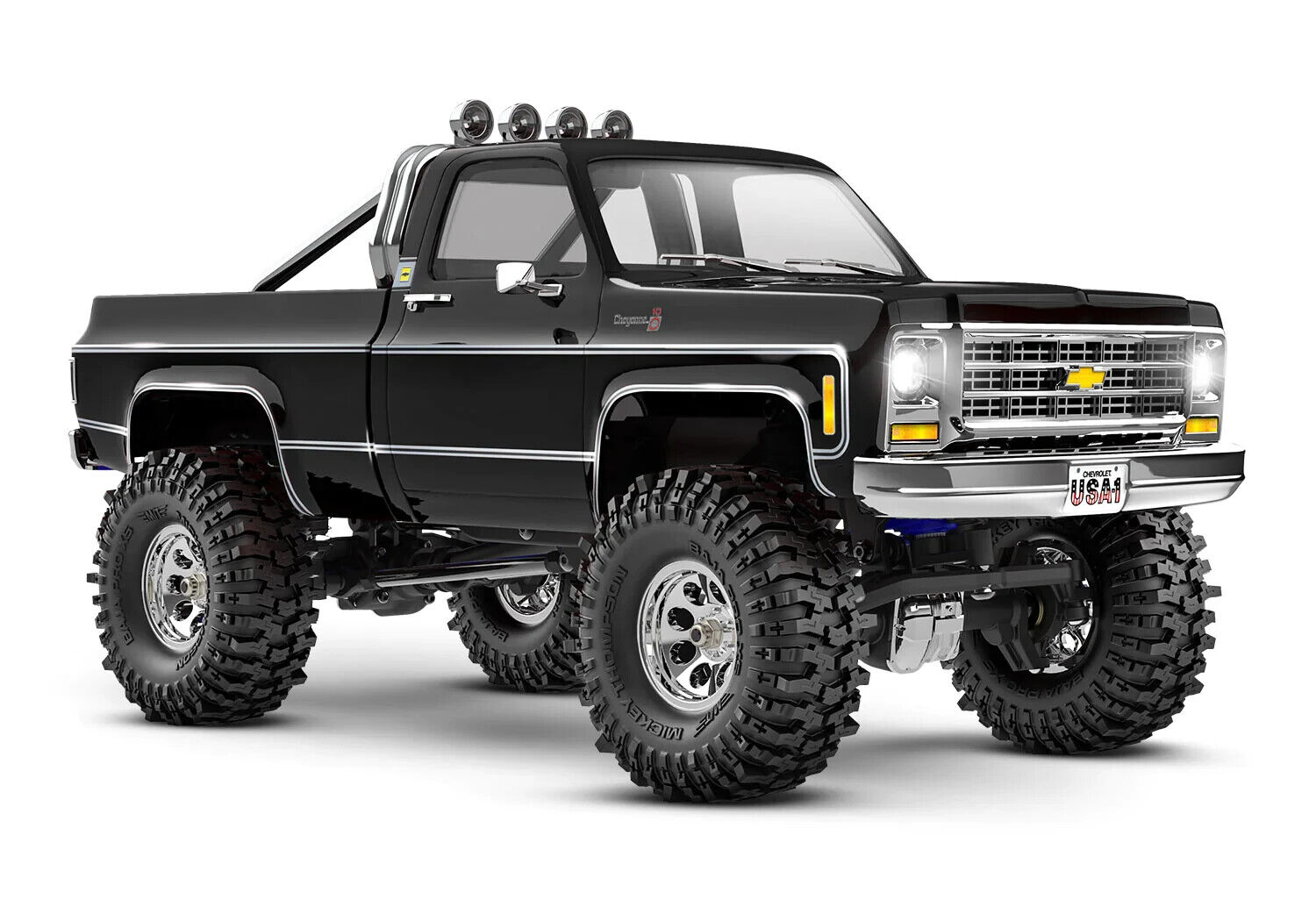 Traxxas TRX-4M Chevy K10 High Trail Pickup - Black RC Car - Click Image to Close